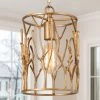 Modern Lighting LNC Open Cylindrical Brass Pendant 1 Light