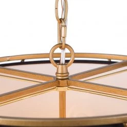 Modern Lighting LNC- Black Drum Shade Brass Chandelier 4 Lights