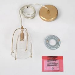 Modern Lighting LNC Gold Glass Jug Pendant