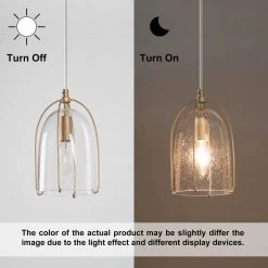 Modern Lighting LNC Gold Glass Jug Pendant