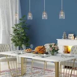 Modern Lighting LNC Gold Glass Jug Pendant