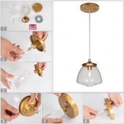 Uolfin Lighting LNC Modern Glass Pendant-Clearance