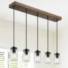 Uolfin LNC Mason Jar Bar Kitchen Island Chandelier-5 Lights