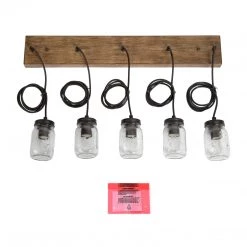 Uolfin LNC Mason Jar Bar Kitchen Island Chandelier-5 Lights