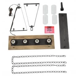 LNC Home- Modern Farmhouse And Industrial Linear Island Chandelier- 4 Lights-Clearance