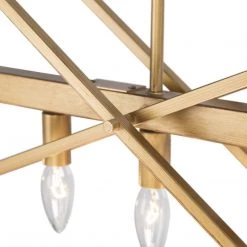 LNC- Modern Futuristic Linear Island Chandelier- 5 Lights