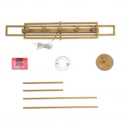 LNC- Modern Futuristic Linear Island Chandelier- 5 Lights