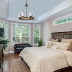 Hot Sale LNC- Wooden Wheel Chandelier - 6 Lights 15 Hot Sale LNC- Wooden Wheel Chandelier - 6 Lights