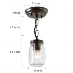 Lighting LNC Mason Jar Single Pendant-Clearance