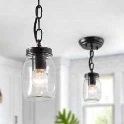 Lighting LNC Mason Jar Single Pendant-Clearance
