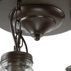 Uolfin LNC Mason Jar Flush Ceiling Light-Clearance Hot Sale