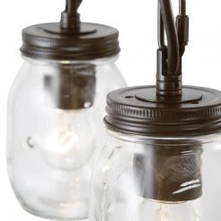 Uolfin LNC Mason Jar Flush Ceiling Light-Clearance Hot Sale