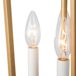 Modern LNC- Golden Cubed Cage Chandelier -4 Lights