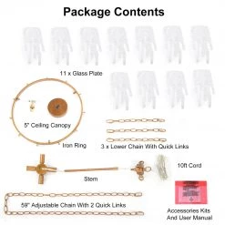 Modern LNC- Pouring Water Inspiration Crystal Chandelier - 4 Lights