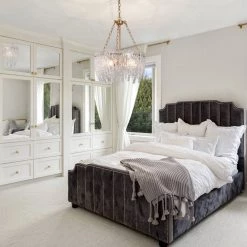 Modern LNC- Pouring Water Inspiration Crystal Chandelier - 4 Lights