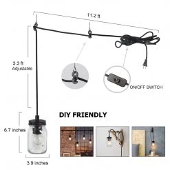 LNC Home- Mason Jar Simple Glass Pendant- 1 Light-Clearance Lighting 19 LNC Home- Mason Jar Simple Glass Pendant- 1 Light-Clearance Lighting