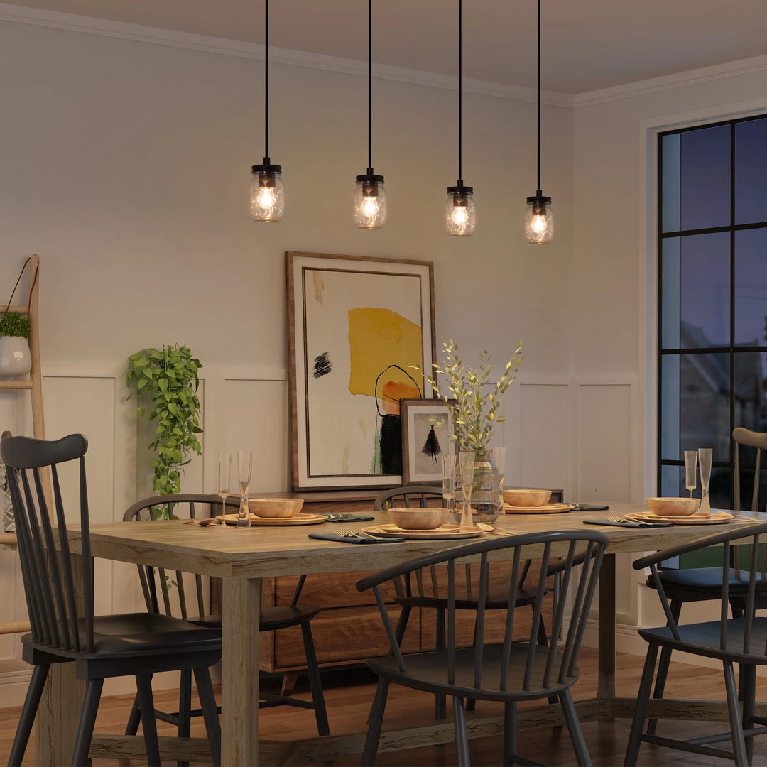 LNC Home- Mason Jar Simple Glass Pendant- 1 Light-Clearance Lighting 6 LNC Home- Mason Jar Simple Glass Pendant- 1 Light-Clearance Lighting