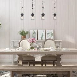 LNC Modern Farmhouse Mason Jar Pendant