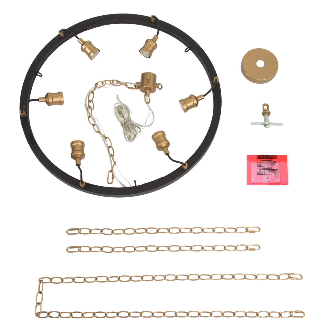 LNC- Modern Style Golden Wheel Chandelier- 6 Lights Hot Sale 11 LNC- Modern Style Golden Wheel Chandelier- 6 Lights Hot Sale