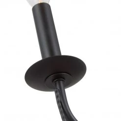 Modern Hot Sale LNC- Simple Black Metal Chandelier- 5 Lights