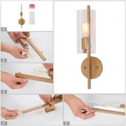 Modern LNC- Golden Bubble Glass Wall Lamp Lighting