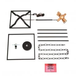 Uolfin Lighting LNC Home- Modern Farmhouse Square Black Chandelier - 6 Lights-Clearance