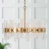 Modern Hot Sale LNC- Classic Crystal Glass Tube Chandelier - 6 Lights