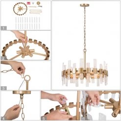 Modern Hot Sale LNC- Classic Crystal Glass Tube Chandelier - 6 Lights 20 Modern Hot Sale LNC- Classic Crystal Glass Tube Chandelier - 6 Lights