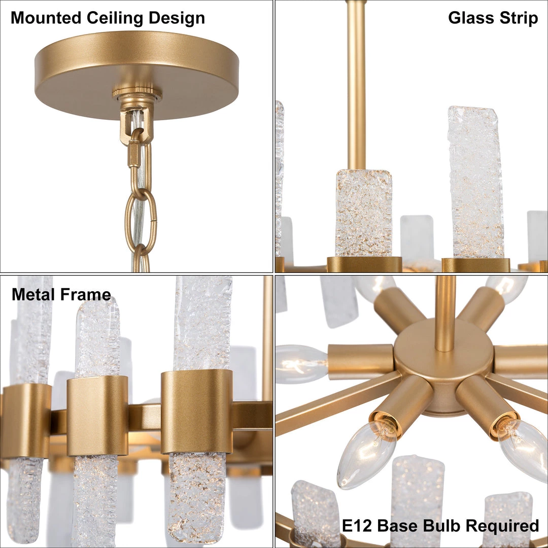 Modern Hot Sale LNC- Classic Crystal Glass Tube Chandelier - 6 Lights 10 Modern Hot Sale LNC- Classic Crystal Glass Tube Chandelier - 6 Lights