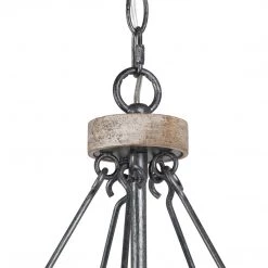 Google Hot Sale LNC Rustic Drum Kitchen Island Chandelier -5 Lights