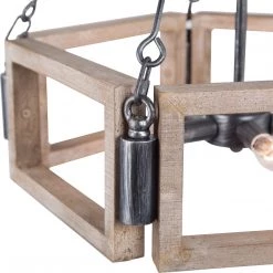 Google Hot Sale LNC Rustic Drum Kitchen Island Chandelier -5 Lights