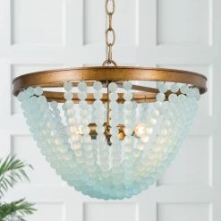 Uolfin LNC Glass Bead Draped Chandelier - Modern Glass