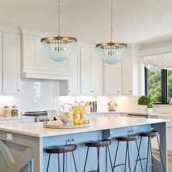 Uolfin LNC Glass Bead Draped Chandelier - Modern Glass