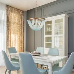 Uolfin LNC Glass Bead Draped Chandelier - Modern Glass