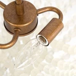 Uolfin LNC Home -Glass Bead Draped Chandelier - Modern & Glass-Clearance Lighting