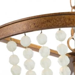 Uolfin LNC Home -Glass Bead Draped Chandelier - Modern & Glass-Clearance Lighting