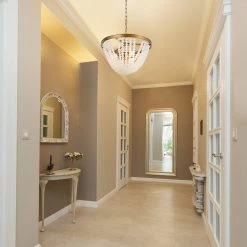 Uolfin LNC Home -Glass Bead Draped Chandelier - Modern & Glass-Clearance Lighting