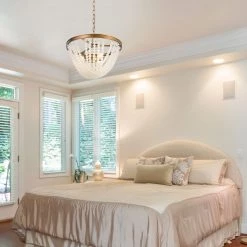 Uolfin LNC Home -Glass Bead Draped Chandelier - Modern & Glass-Clearance Lighting