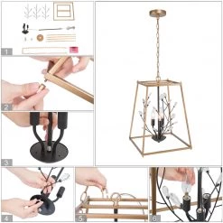 Google LNC Modern Geometric Crystal Lantern-Clearance Lighting