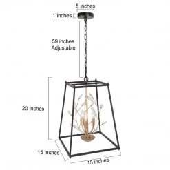 LNC Modern Geometric Crystal Lantern-3 Lights Hot Sale