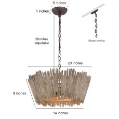 Uolfin Hot Sale LNC Barn Crate Farmhouse Chandelier-3 Lights