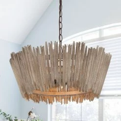 Uolfin Hot Sale LNC Barn Crate Farmhouse Chandelier-3 Lights