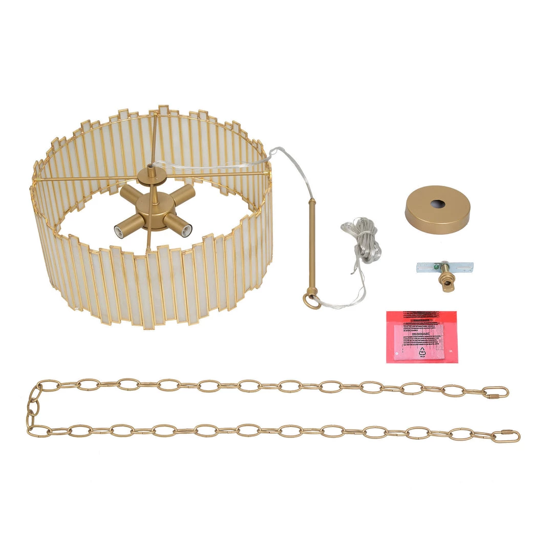 Lighting LNC Modern Designer Drum Chandelier Open Box 14 Lighting LNC Modern Designer Drum Chandelier Open Box