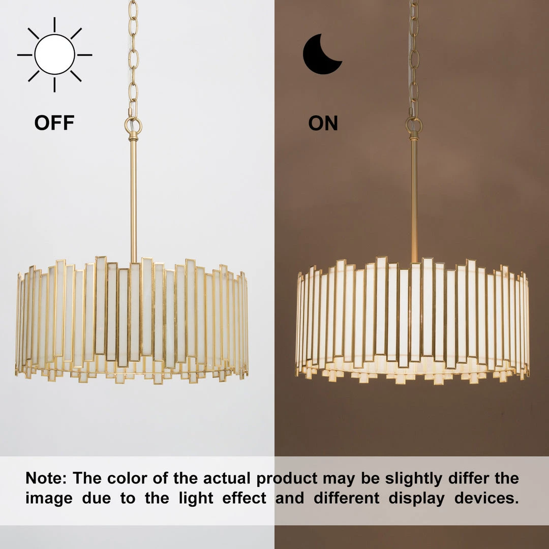 Lighting LNC Modern Designer Drum Chandelier Open Box 8 Lighting LNC Modern Designer Drum Chandelier Open Box