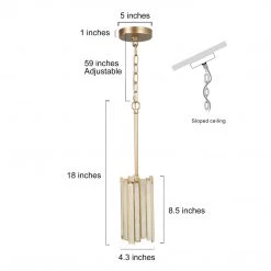 LNC Modern Tifany Gold Cylinder Pendant Lighting