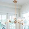 LNC Modern Glass Globe Chandelier-6 Lights Lighting