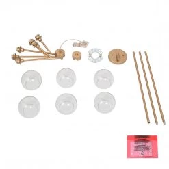 LNC Modern Glass Globe Chandelier-6 Lights Lighting