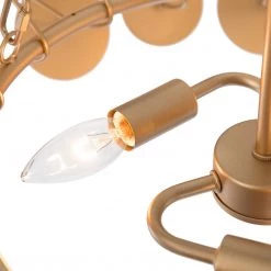 LNC Modern Ring Gold Chandelier-3 Lights Lighting