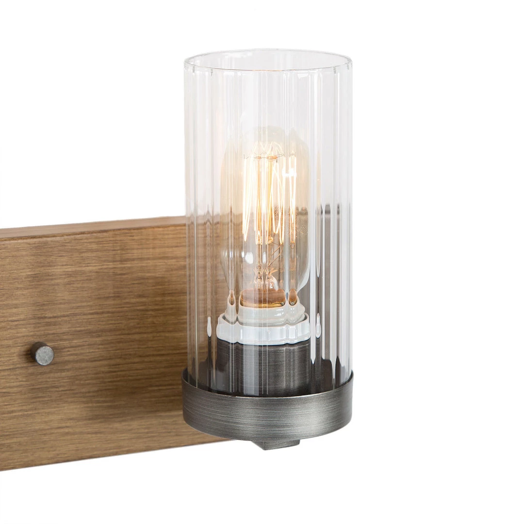 Hot Sale LNC Rustic Wood Retro Wall Sconce-3 Lights 7 Hot Sale LNC Rustic Wood Retro Wall Sconce-3 Lights