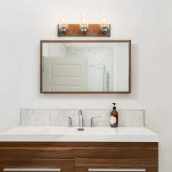 Hot Sale LNC Rustic Wood Retro Wall Sconce-3 Lights 13 Hot Sale LNC Rustic Wood Retro Wall Sconce-3 Lights